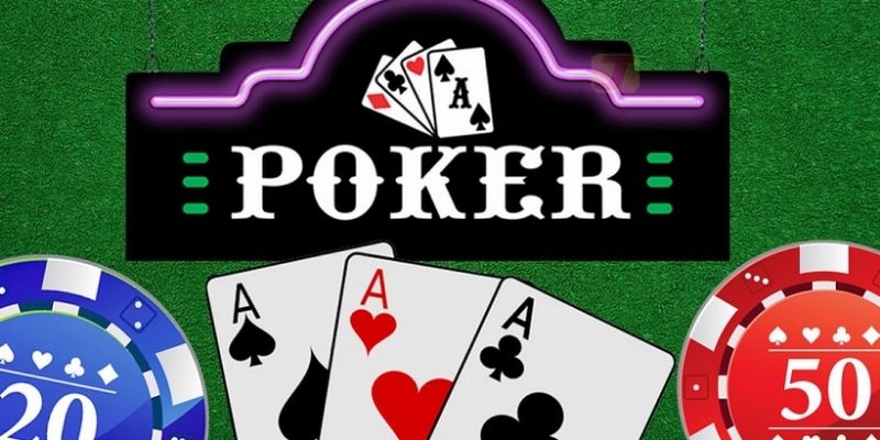 Minh họa bàn poker với các vị trí người chơi rõ ràng